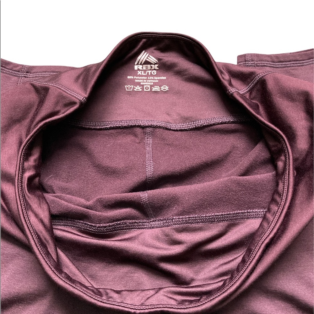 EUC RBX Plum High-Rise Fleece-Lined Leggings XL Side Pockets Activewear - Picture 5 of 8